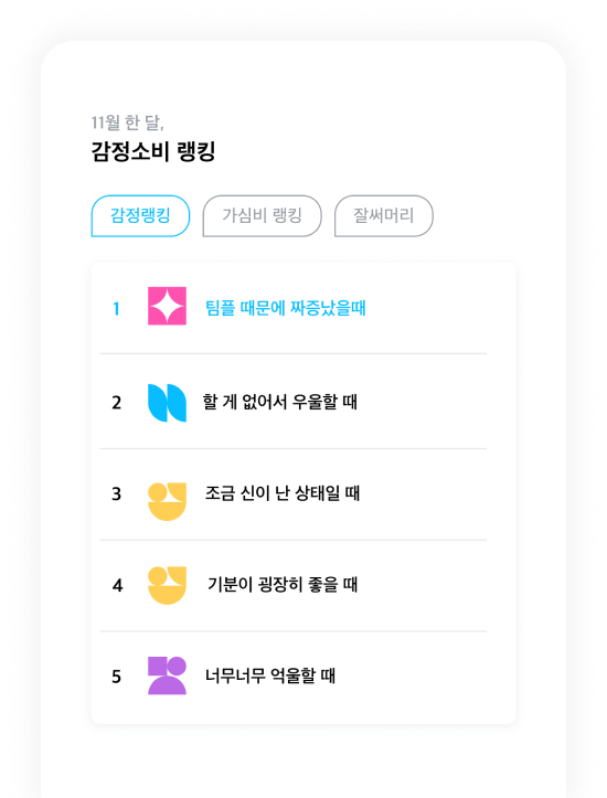 써머리 랭킹 화면 서비스 1